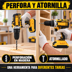 Taladro inalámbrico portátil multifunción