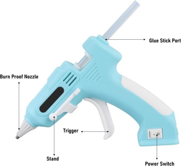 Pistola de Pegamento Inalámbrica Recargable para Manualidades - Imagen 10