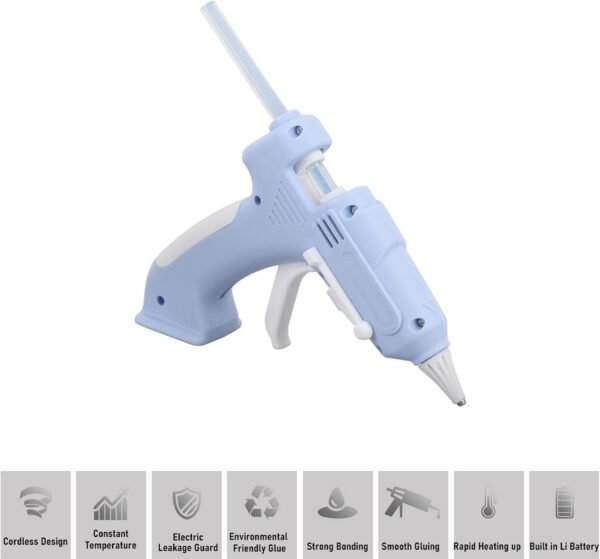 Pistola de Pegamento Inalámbrica Recargable para Manualidades - Imagen 8
