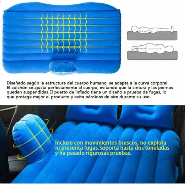 Colchón inflable para coche | Portátil y cómodo para viajar - Imagen 9