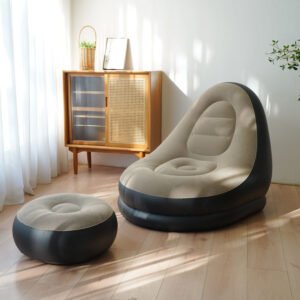 Set de sofá inflable reclinable con reposapiés