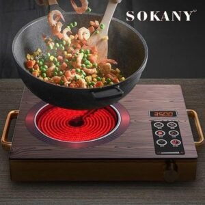 Placa vitrocerámica portátil, cocina eléctrica de 2200W