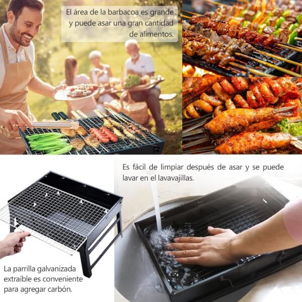 Barbacoa Portátil de Carbón | Ligera, plegable y resistente - Imagen 2