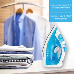 Plancha de vapor de 1600W | Suela antiadherente y 4 modos