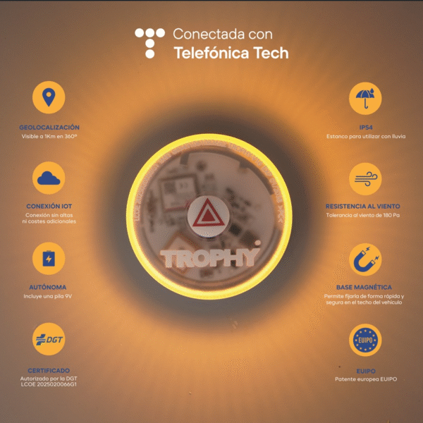 Trophy-Baliza V16 Geolocalizada Homologada DGT 3.0 - Imagen 2