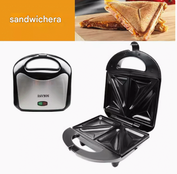 Sandwichera eléctrica de 750W con placas antiadherentes - Imagen 2