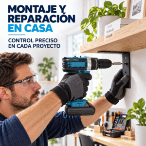 Taladro Percutor a Batería Inalámbrico con 2 Baterías
