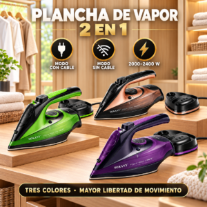 Plancha de vapor inalámbrica · 2400 W