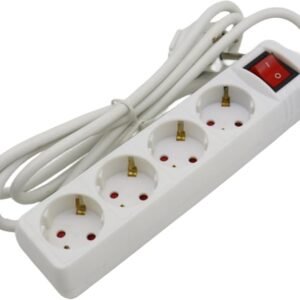 Regleta Alargadora Don Feliz 4 Tomas Schuko con Interruptor | 16A 250V 3680W | Protección Infantil | Cable 1,5m / 3m / 5m