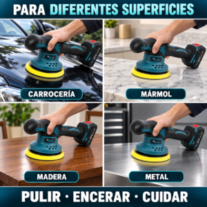 Pulidora inalámbrica 21 V con 8 velocidades