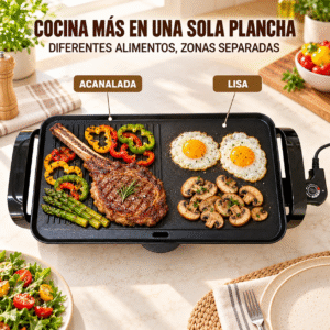 Plancha eléctrica 2000 W con 5 temperaturas
