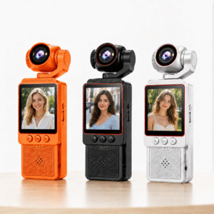Grabadora Multifunción Portátil con Wi-Fi, Cámara para Vídeo, Fotos y Audio, Pantalla Integrada, Zoom, Reproducción, Clip, USB-C y Conexión con App
