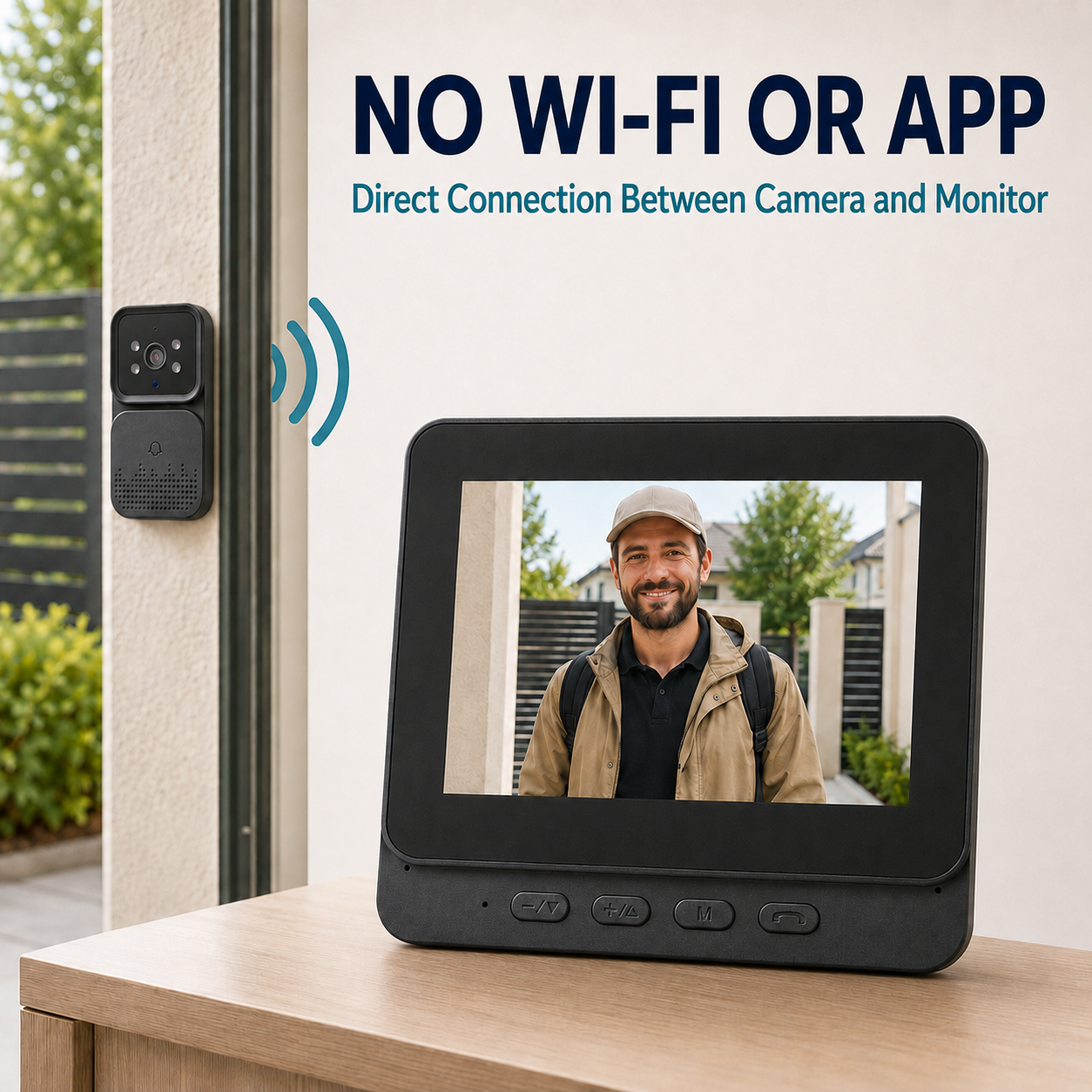 Timbre Inalámbrico con Vídeo 2.4G y Pantalla Interior, Intercomunicador, Captura Automática de Fotos, Grabación con Tarjeta TF y Carga USB Type-C - Imagen 7