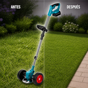 Recortadora de Césped Inalámbrica de 21 V y 500 W con 2 Baterías