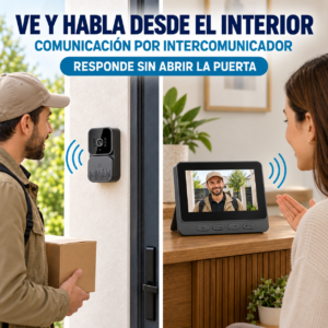 Timbre inalámbrico con vídeo y pantalla interior
